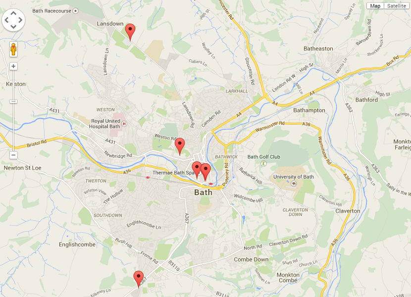 Bath Car Parks Socrata Map